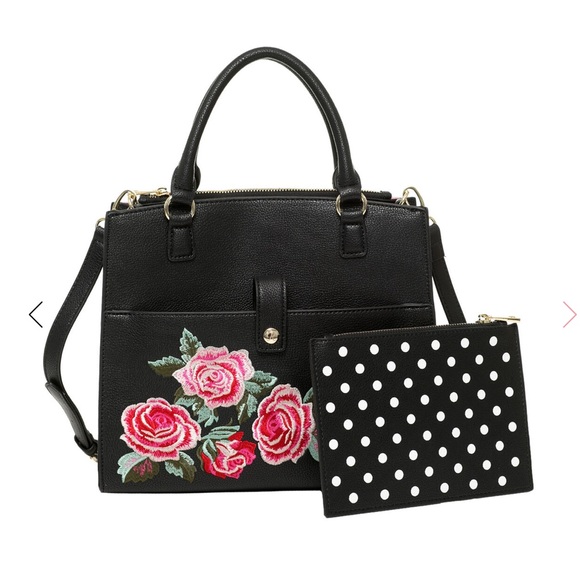 REVIEW “Mickie” Black Embroidered Bag - Picture 2 of 9